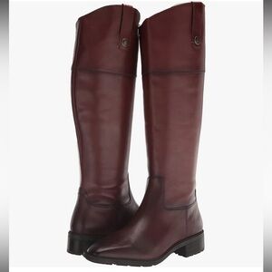 Sam Edelman Dark Red Leather Boots